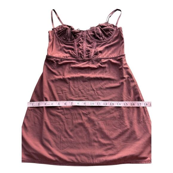 Urban Outfitters Brenna Bustier Mini Dress In The color Chocolate - Picture 11 of 12